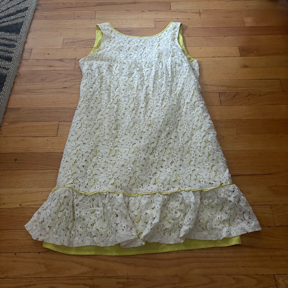 Loft White Lace Mini Dress Size 10